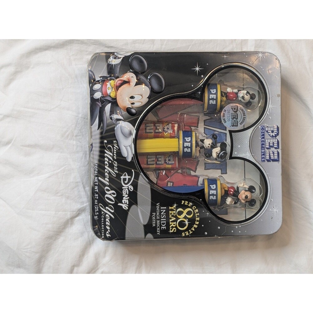 NEW SEALED | Disney PEZ Mickey Mouse 80 Years Collection with Retro Mickey Poste